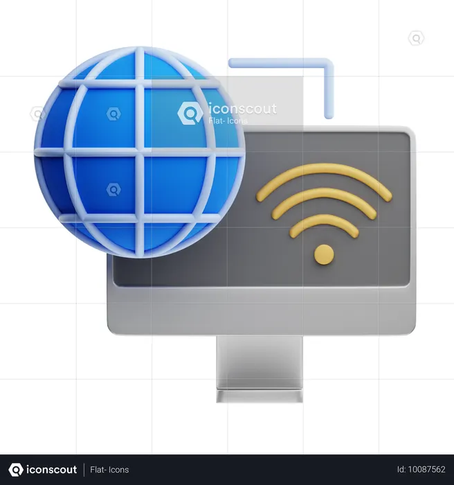 WAN Wide Area Network  3D Icon