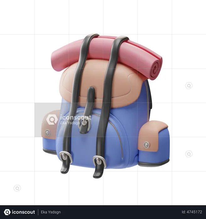 Wanderrucksack  3D Illustration