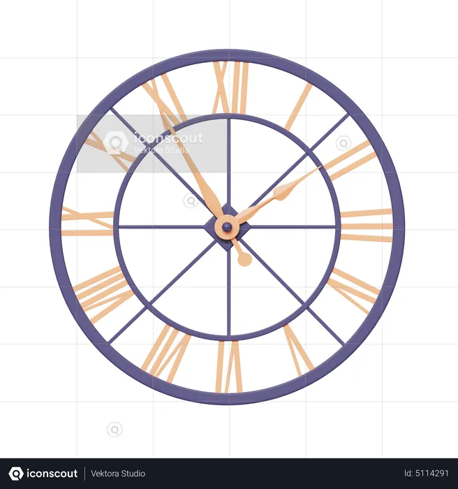 Wanduhr  3D Icon