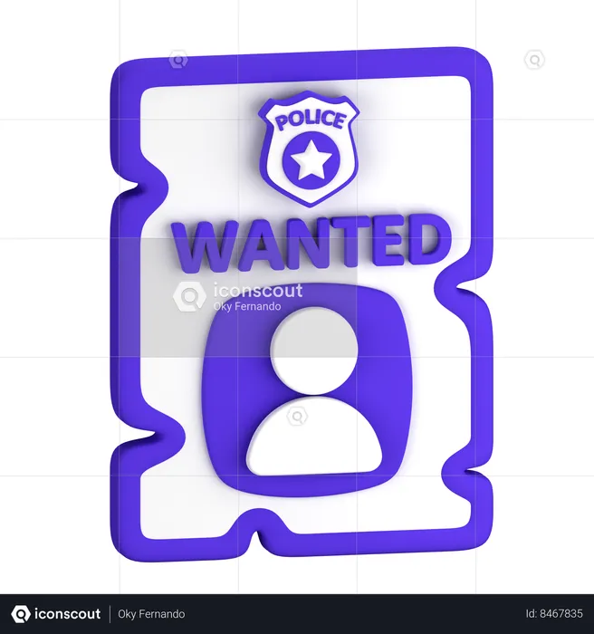 Wanted  3D Icon