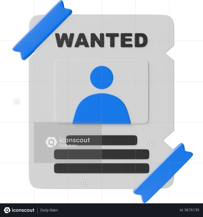 Wanted  3D Icon