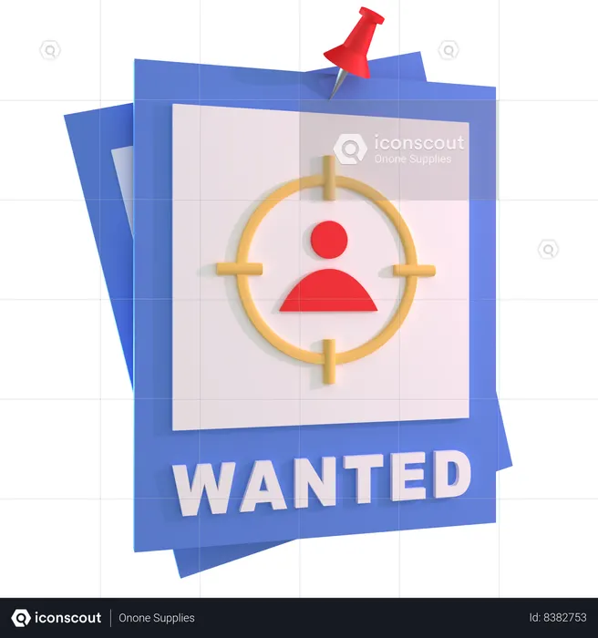 Wanted Poster  3D Icon