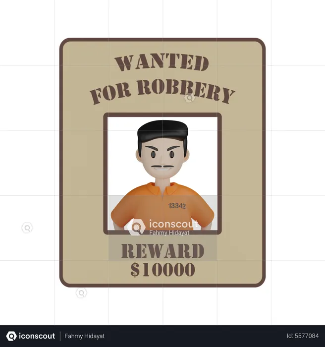 Wanted Poster  3D Illustration