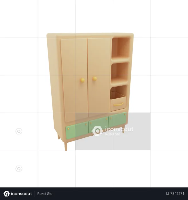 Wardrobe  3D Icon