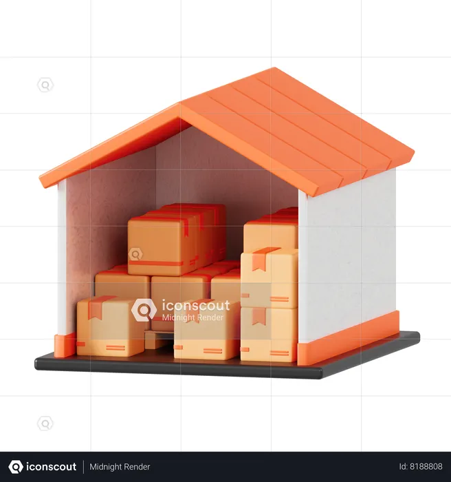 Warehouse  3D Icon