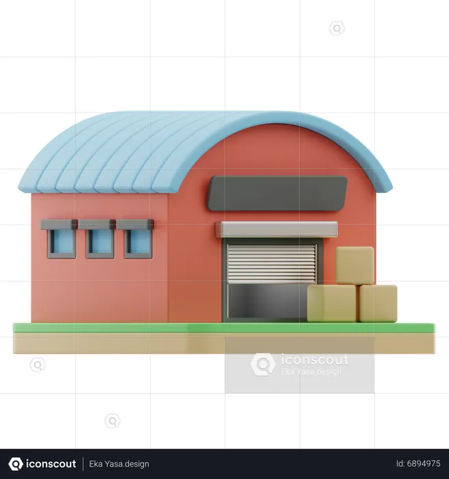 Warehouse  3D Icon