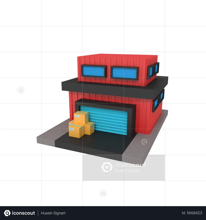 Warehouse  3D Illustration
