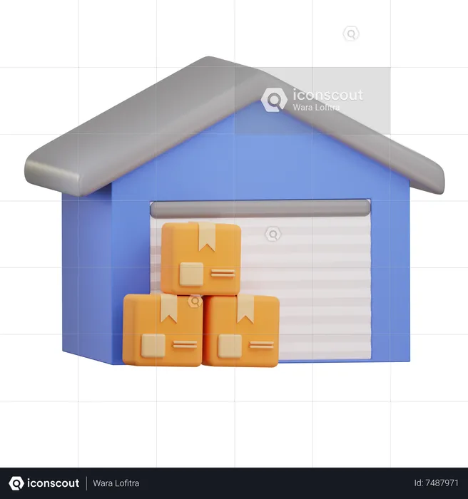 Warehouse  3D Icon