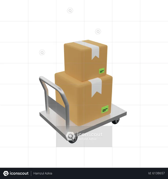 Warehouse Trolley  3D Icon