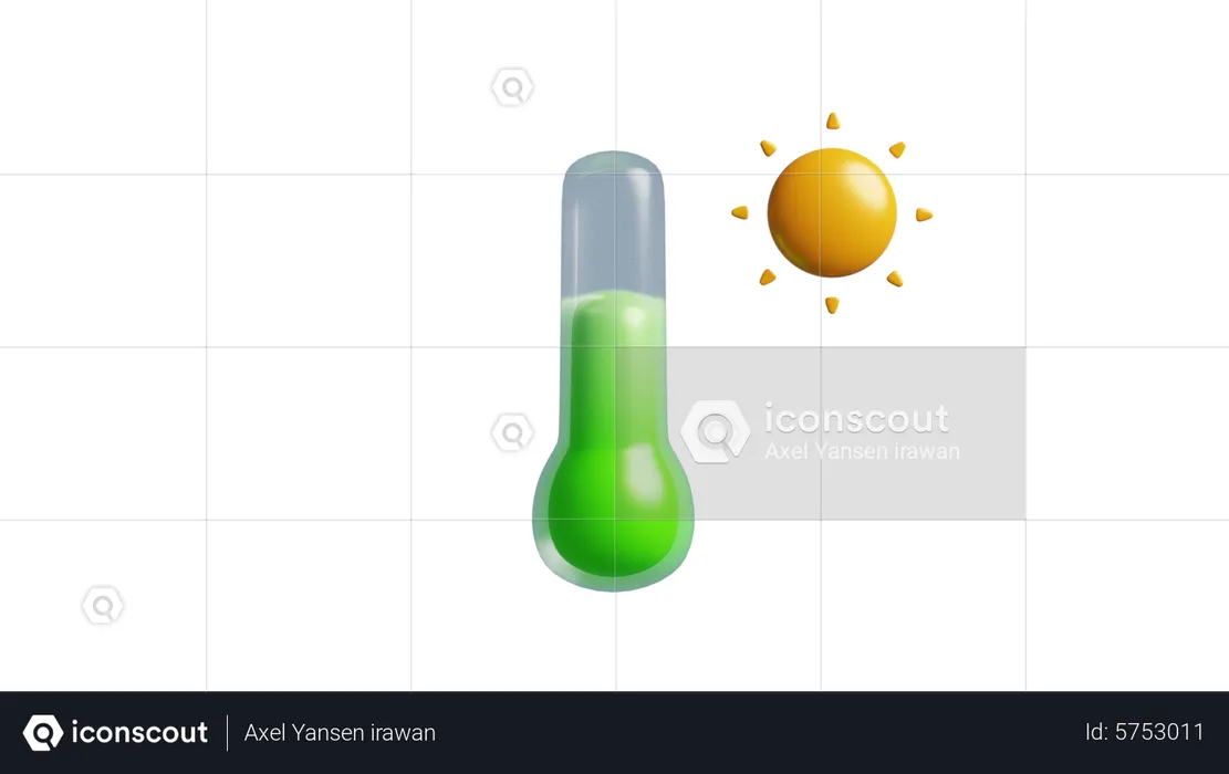 Warme Temperatur  3D Icon