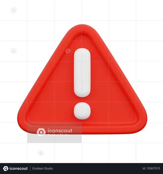 Warning  3D Icon