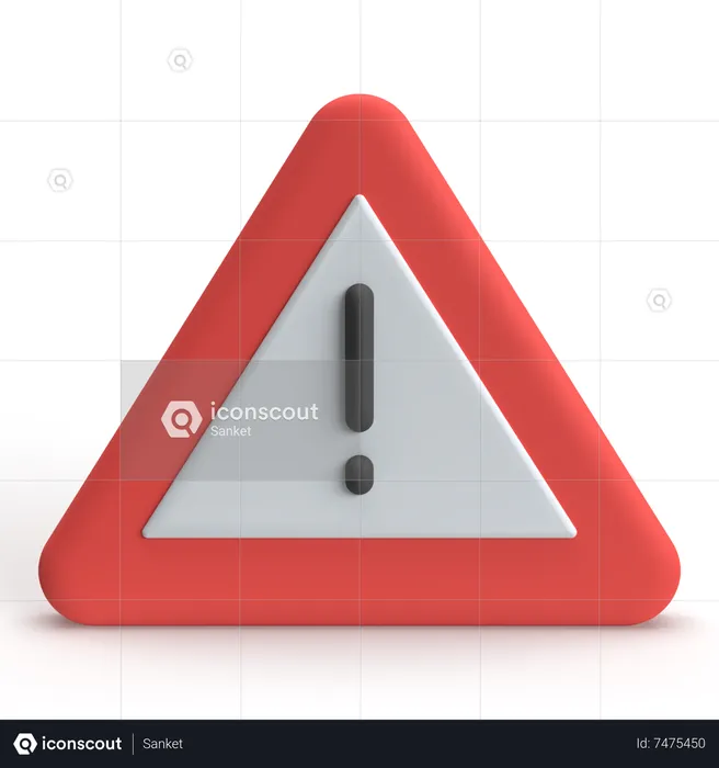 Warning  3D Icon