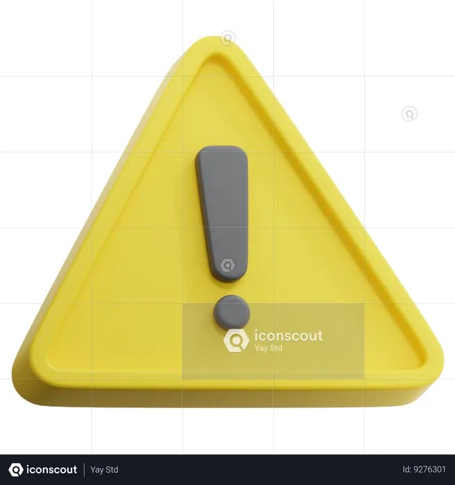 Warning  3D Icon