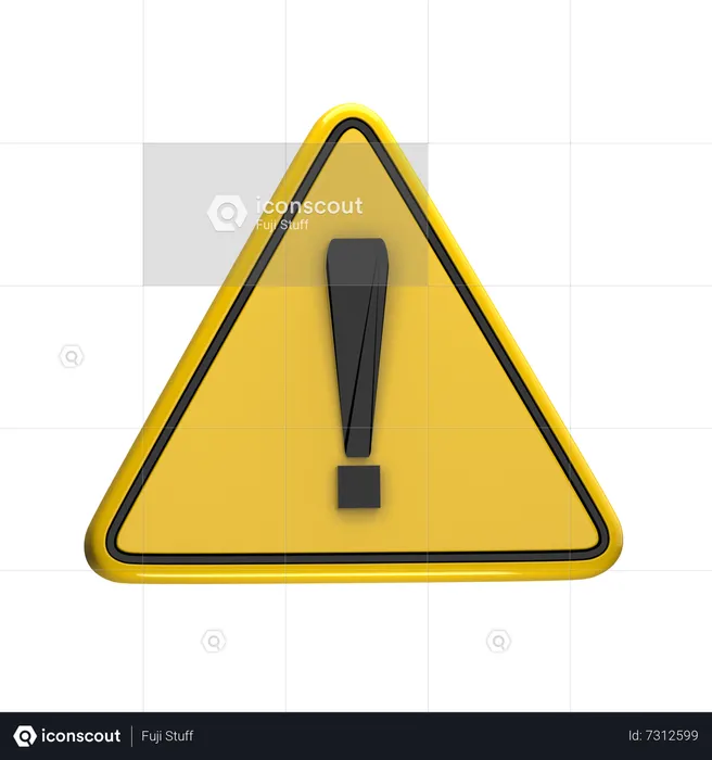 Warning  3D Icon
