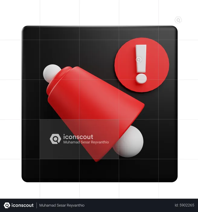 Warning Bell  3D Icon