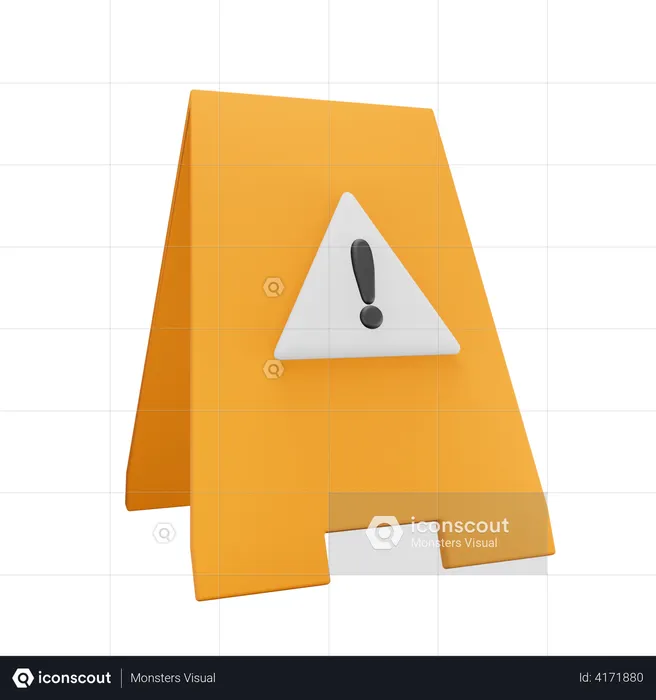 Warning Board  3D Illustration