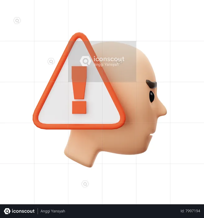 Warning Emotion  3D Icon