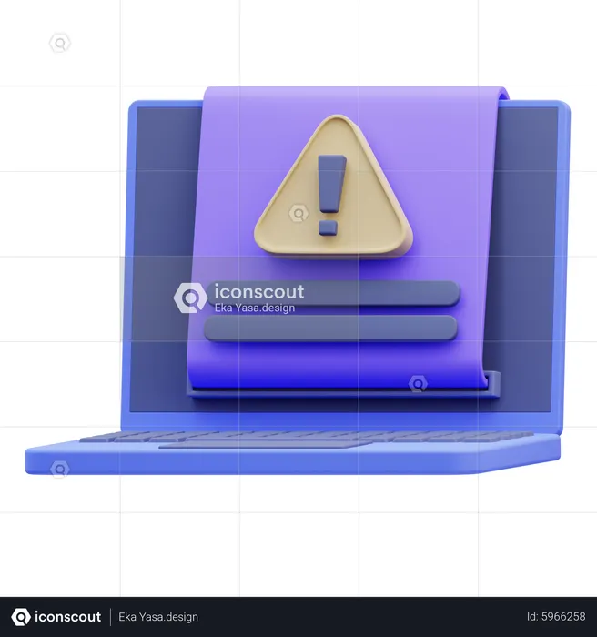 Warning Message  3D Icon