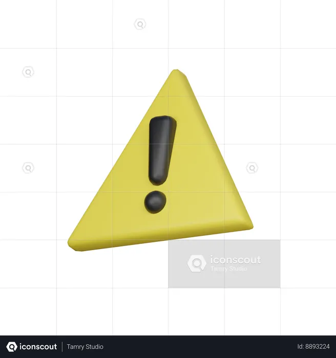 Warning Sign  3D Icon