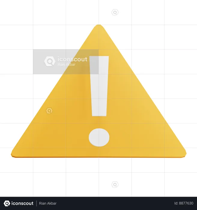 Warning Sign  3D Icon