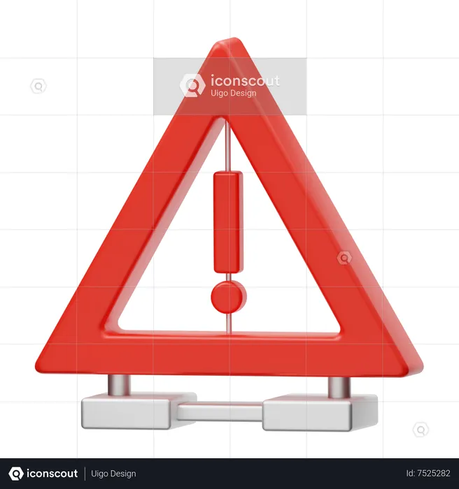 Warning Sign  3D Icon