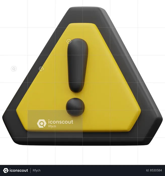 Warning Sign  3D Icon