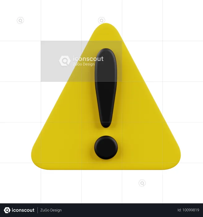 Warning Sign  3D Icon