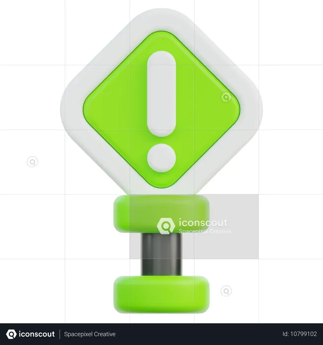 Warning Sign  3D Icon