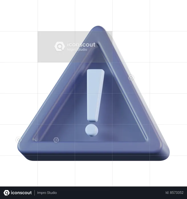 Warning Sign  3D Icon