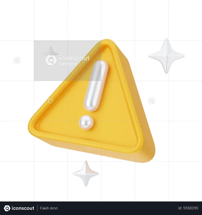 Warning Sign  3D Icon