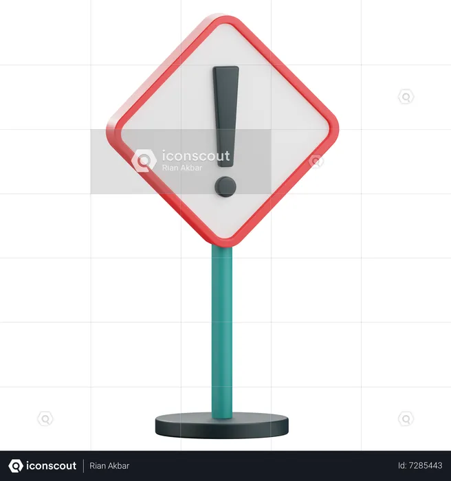 Warning Sign  3D Icon