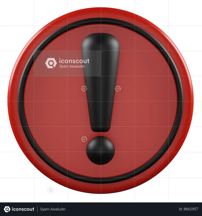 Warning Sign  3D Icon