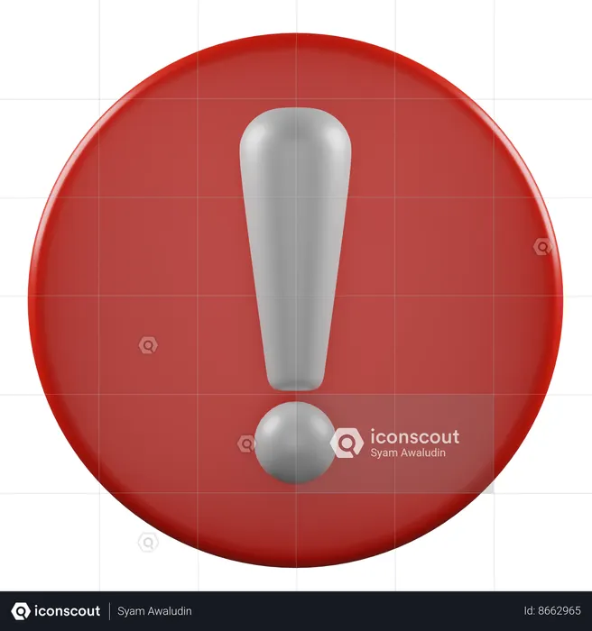 Warning Sign  3D Icon