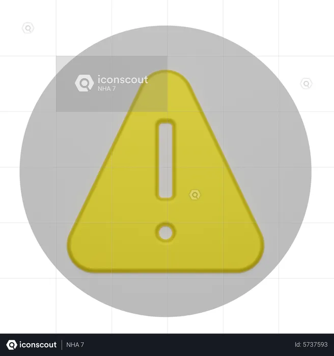 Warning sign  3D Icon