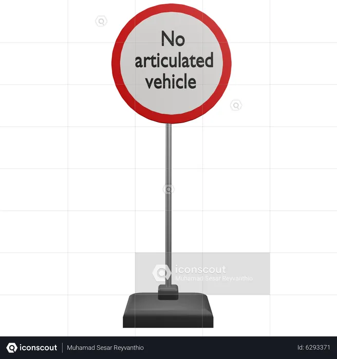 Warning Traffic Sign  3D Icon