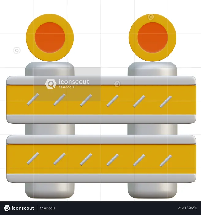 Warnlichtschranken  3D Illustration