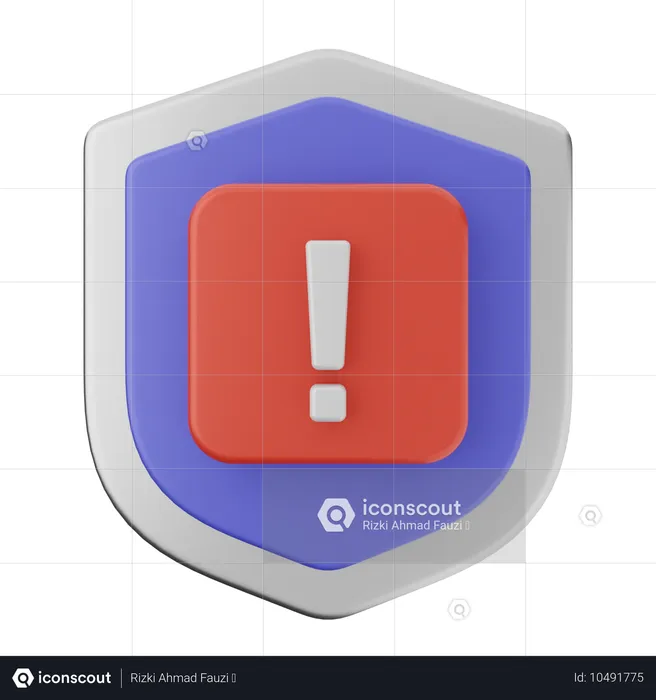 Warnschildschutz  3D Icon