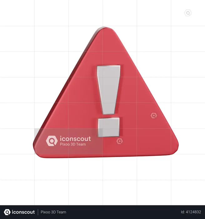 Warnung  3D Icon