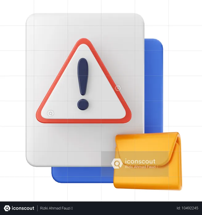 Warn-E-Mail-Nachricht  3D Icon