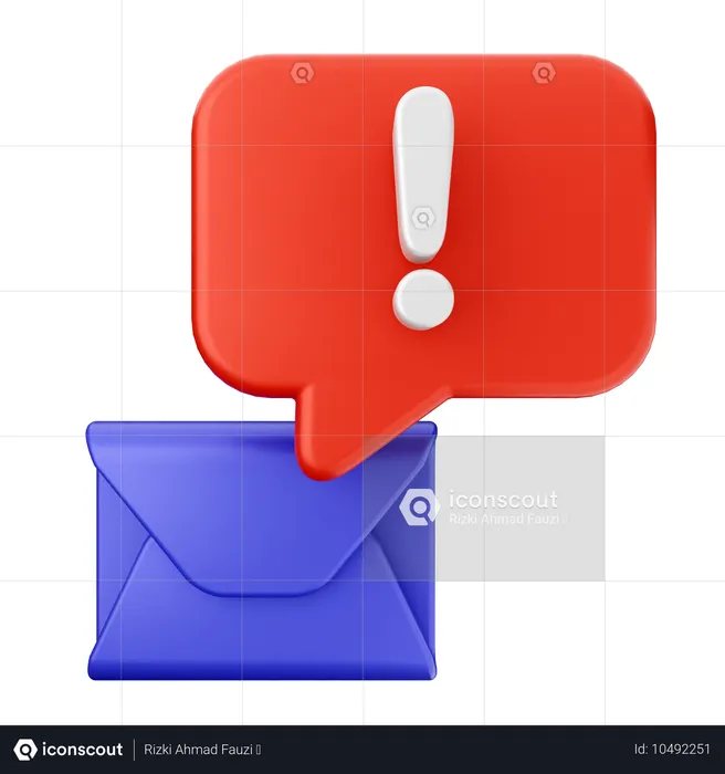 Warn-E-Mail-Nachricht  3D Icon