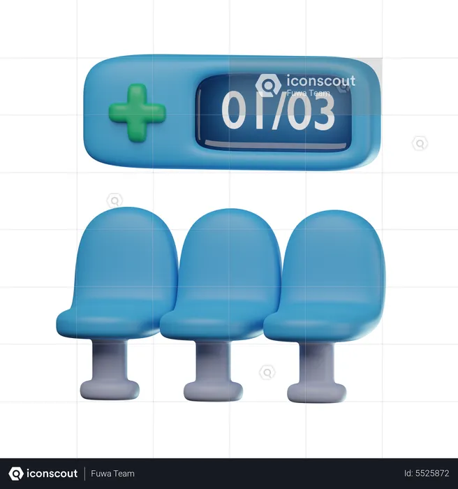 Wartezimmer  3D Icon