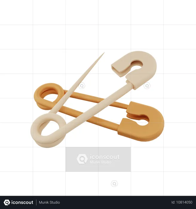 Kleidung pin  3D Icon