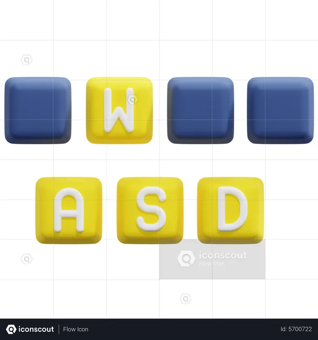 Wasd Keys  3D Icon