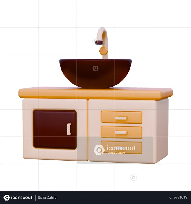 Wash Basin  3D Icon