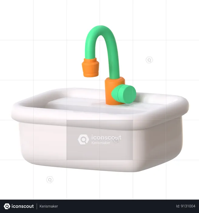 Wash Basin  3D Icon