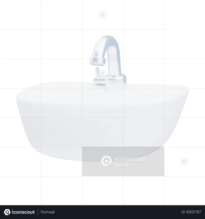 Wash Basin  3D Icon