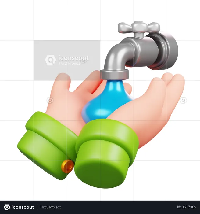 Wash Hand  3D Icon