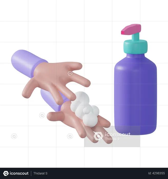 Wash hand  3D Illustration