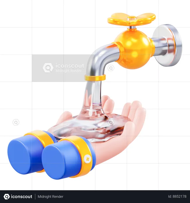 Wash hands  3D Icon