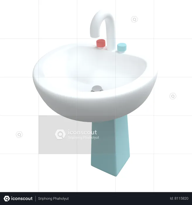 Washbasin  3D Icon